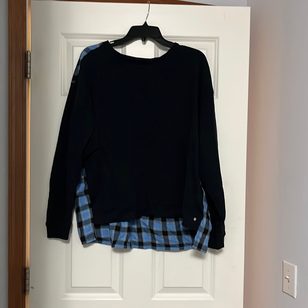 Anthropologie plaid sweatshirt top-never worn